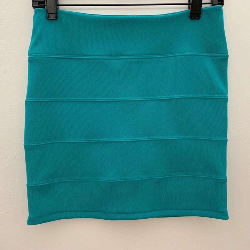 Topshop Women's Straight Pencil‎ Skirt Size 6 Turquoise Green